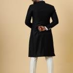 Classic Black Achkan for Men | Elegant Ethnic Wear | Jaipurio